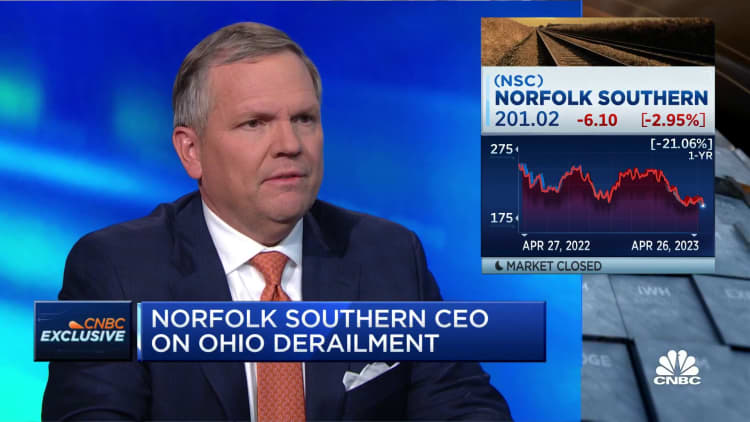 Norfolk Southern CEO on Ohio derailment, safety measures and earnings
