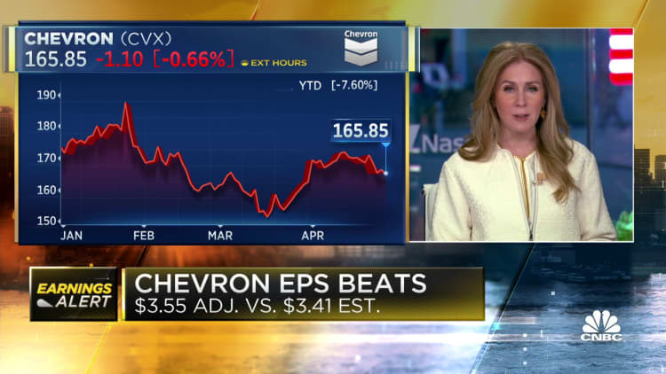 Chevron earnings beat on top and bottom lines