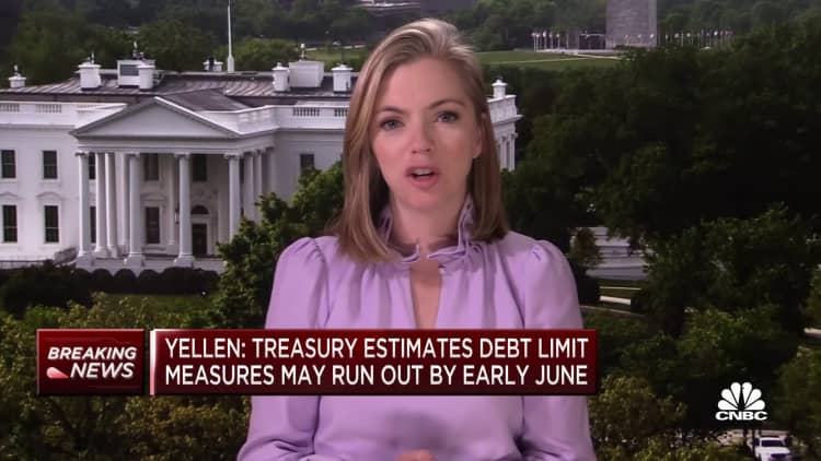 Yellen: Treasury debt limit measures may run out by June 1