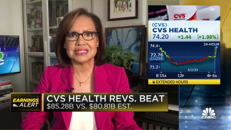 CVS Health beats on earnings and revenue, lowers 2023 profit outlook