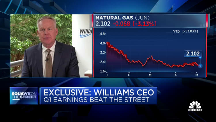 Lower natural gas prices are driving high demand, says Williams CEO Alan Armstrong