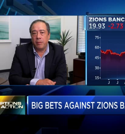 Options Action: Traders betting big against Zions Bancorp amid regional bank rout