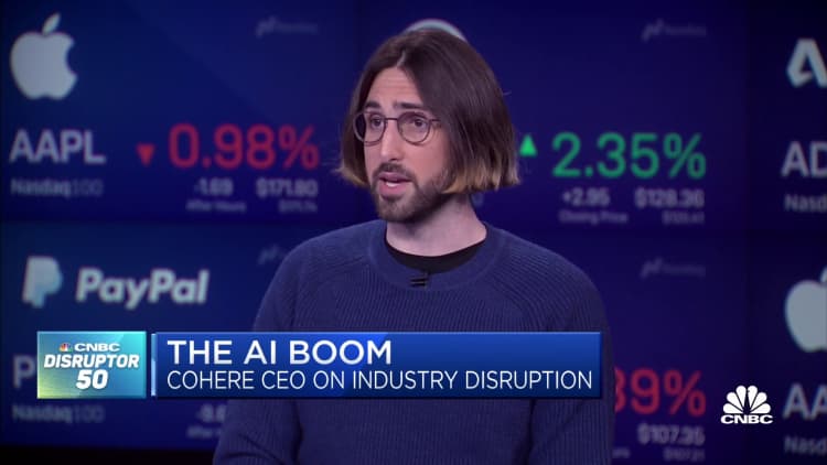 A.I. will make people more effective not displace them, says Cohere CEO Aidan Gomez