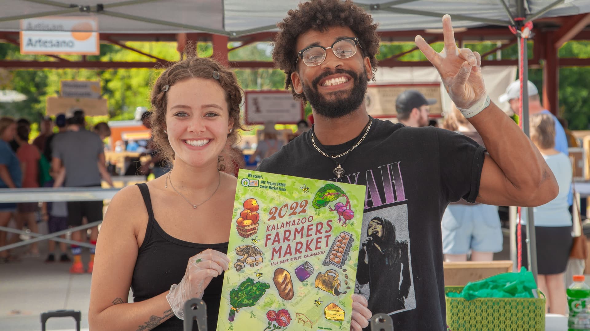 Nina Martinez, 27, and Derick Waters, 28, run Dirty Vegan, a plant-based comfort food stand, in Kalamazoo, Mich., which has a surprisingly robust restaurant scene relative to its size.