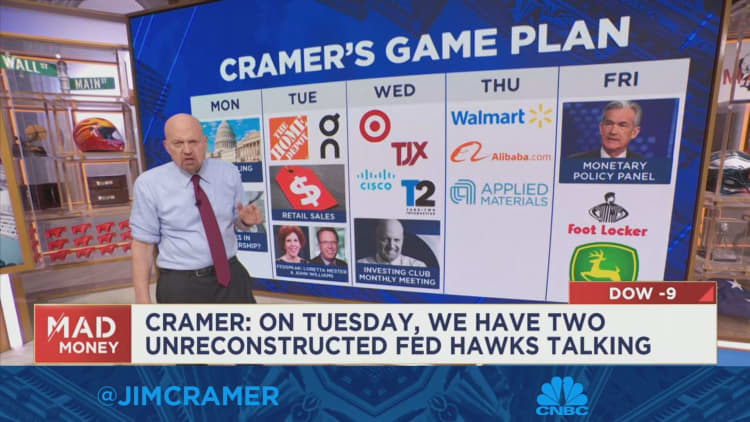 Jim Cramer looks forward to major retail earnings on deck