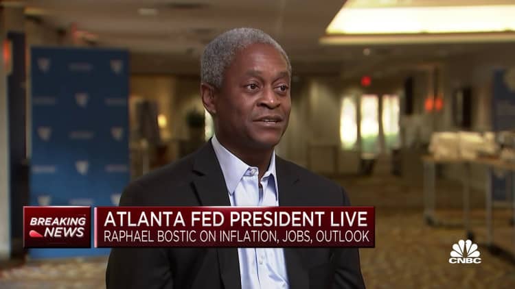 Atlanta Fed President Raphael Bostic: We won't be thinking about rate cuts 'until well into 2024'