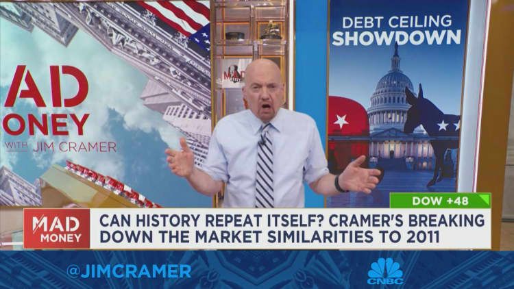 Jim Cramer talks what to buy if the US defaults on its debt