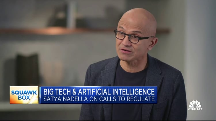 Microsoft CEO on AI race: Alphabet and Microsoft being the only games in town 'not taken for granted'