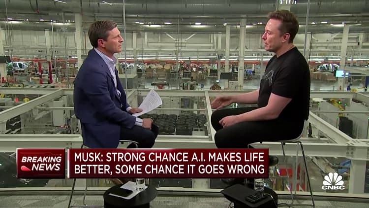 Tesla CEO Elon Musk discusses the implications of A.I. connected  his children's aboriginal   successful  the workforce