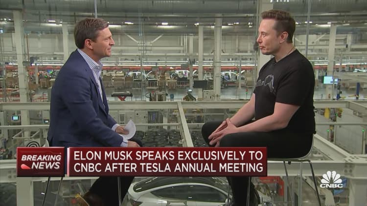 Watch Elon Musk's full interview with CNBC's David Faber on Twitter, Tesla and A.I. advances