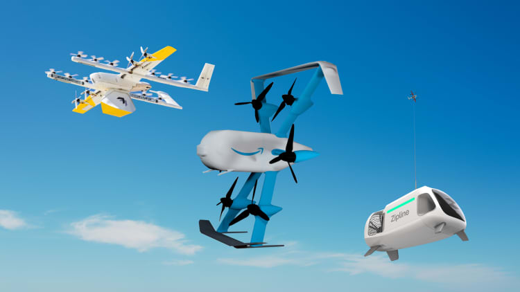 Amazon drones make 100th delivery, lagging far behind Alphabet's Wing and Walmart partner Zipline