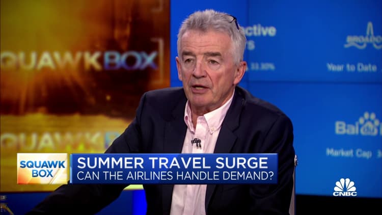 Reizen wordt nu 'veel meer als een noodzaak' gezien dan als een luxe, zegt Michael O'Leary, CEO van Ryanair