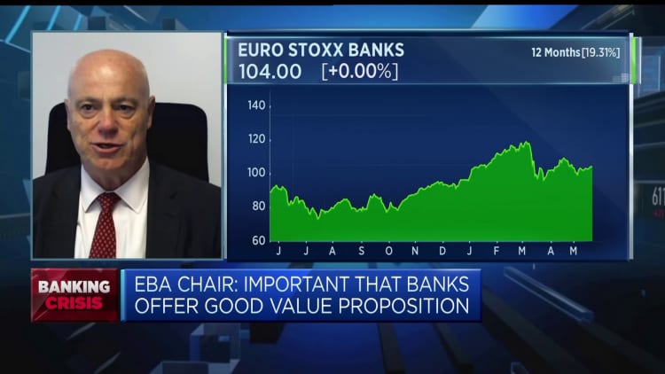 Expect bank valuations to be enhanced, says EBA chair
