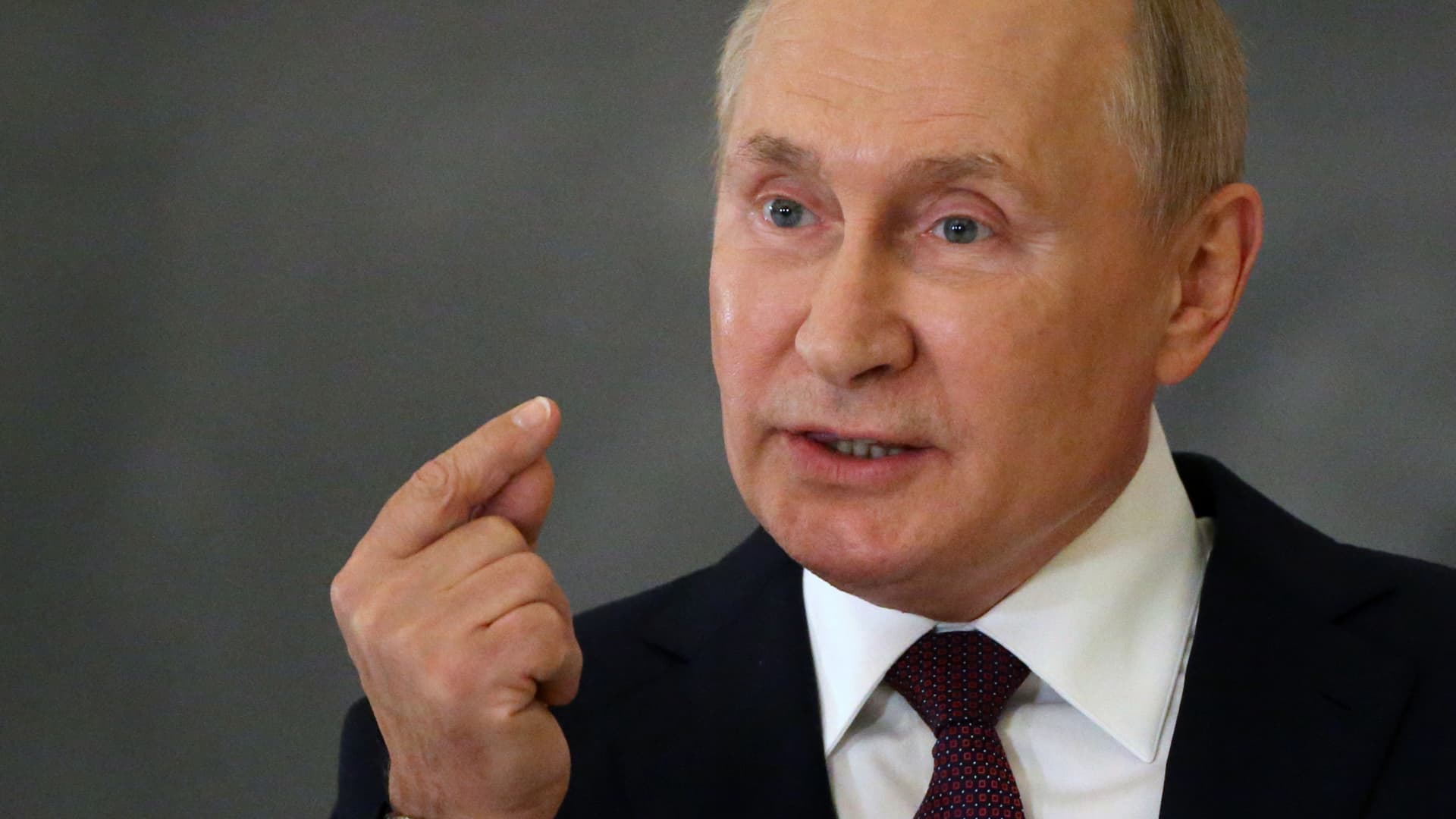 Without a hint of irony over Ukraine, Putin rages against countries that meddle in other states