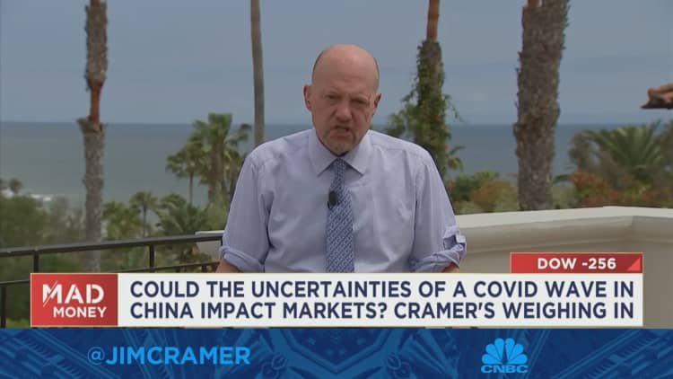 Jim Cramer breaks down how a potential COVID wave in China could affect the markets