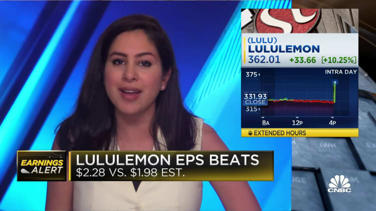 Lululemon stock falls on cautious outlook