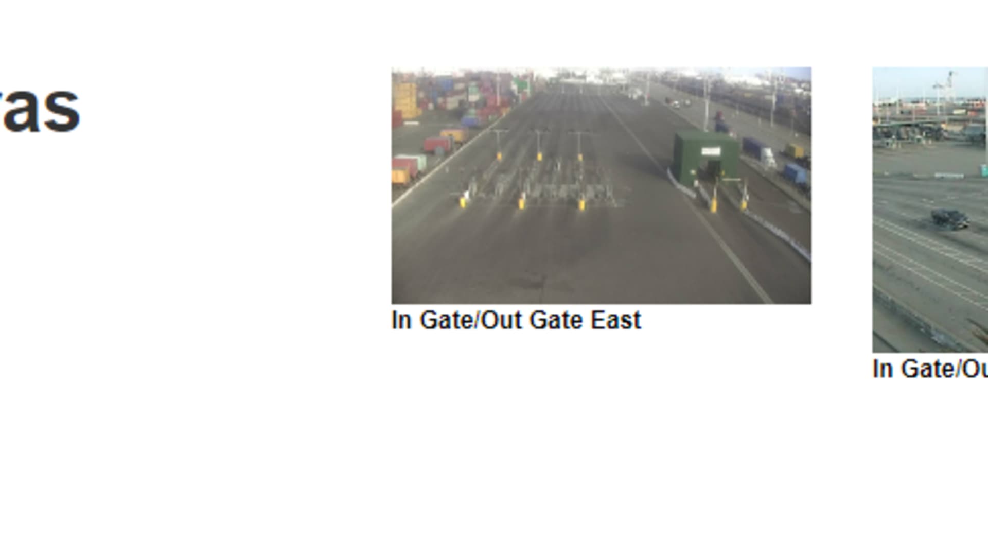 Webcams showing no truck activity at Port of Oakland where lack of workers closed terminal operations