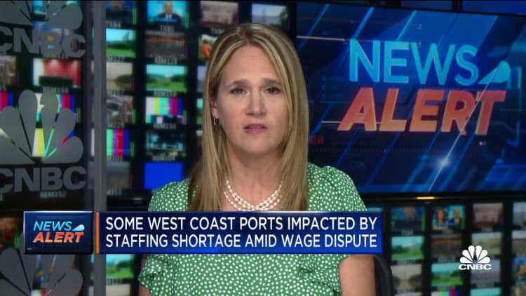 Labor problems caused the closure of some shipping ports on the West Coast