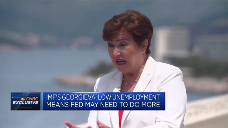 Low employment means the Fed may need to do more, says IMF chief Georgieva