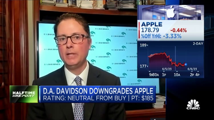 Apple's latest product releases were already priced in to the stock, says D.A. Davidson's Tom Forte