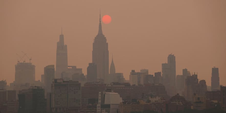 Canada wildfire smoke creates hazy skies and unhealthy air quality in New York City
