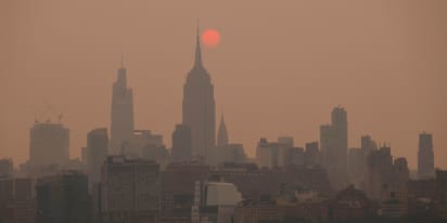 Canadian wildfire smoke creates hazy skies and unhealthy air in New York City