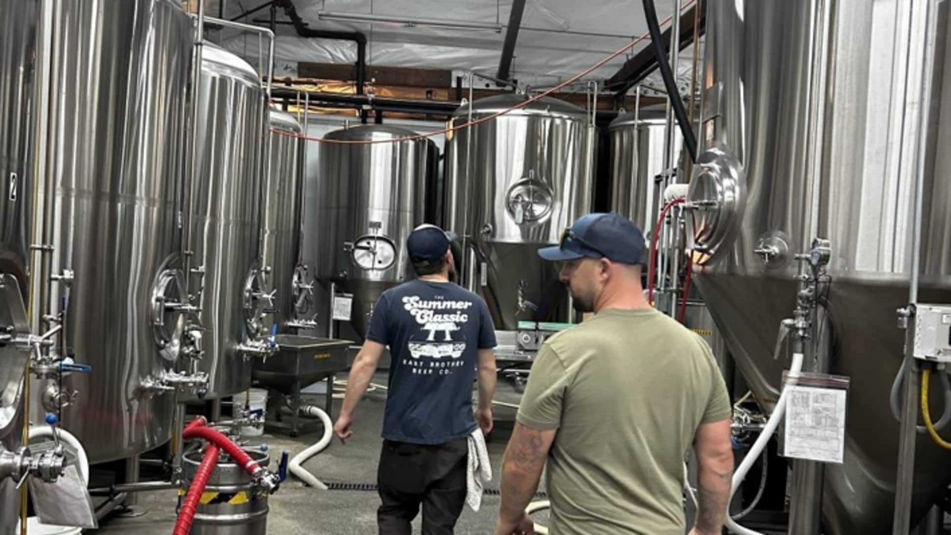 Epic Cleantec employees touring Devil's Canyon Brewing Company.