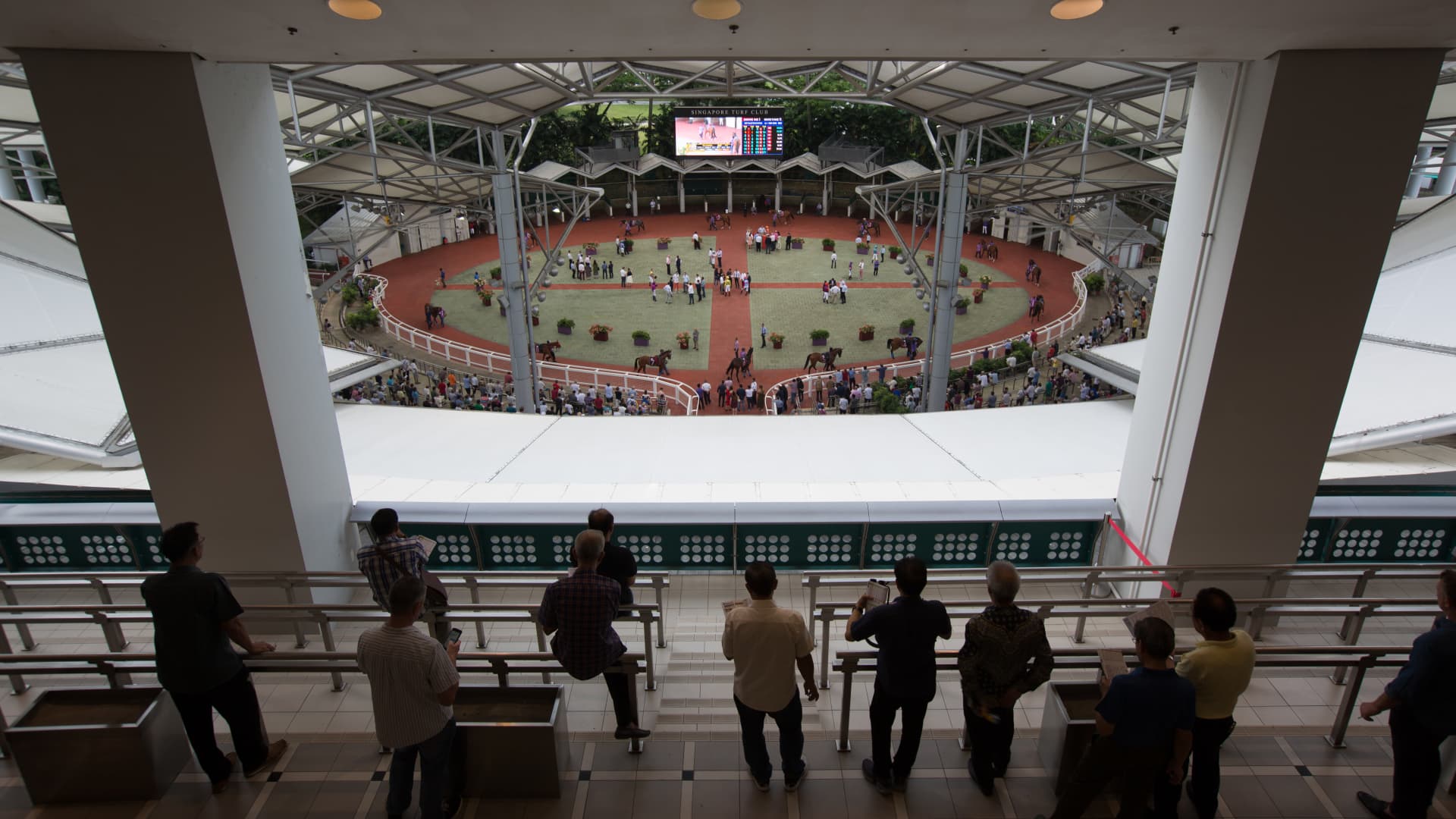 A general view of the Kranji Racecourse paddock on May 25, 2019 in Singapore. The Singapore Turf Club on Monday announced that it will hold its final race on October 2024, closing a 18-year-old chapter on horse racing.