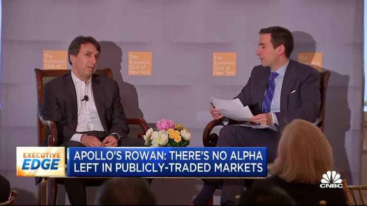 Apollo Global CEO: There's no alpha left in publicly-traded markets
