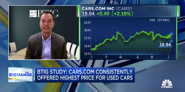 Cars.com consistently offers the highest price for used cars, says BTIG's Marvin Fong