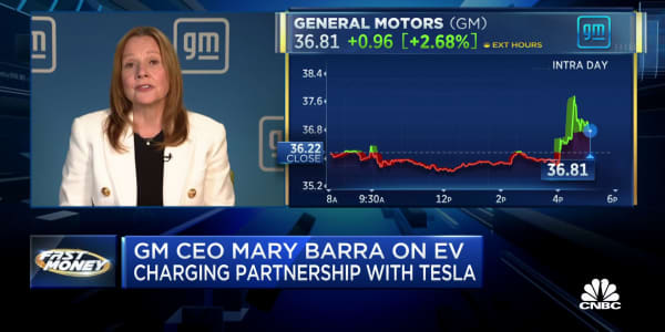 GM CEO Mary Barra breaks down new EV-charging partnership with Tesla