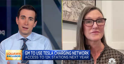 Ark Invest's Cathie Wood on GM-Tesla partnership: Will help Tesla roll out more charging stations