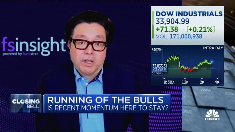 Cyclical sectors are meaningfully in a bull market, says Fundstrat's Tom Lee
