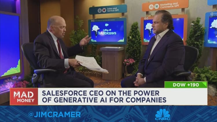 Salesforce's new generative A.I. products will make companies more productive, says CEO Marc Benioff