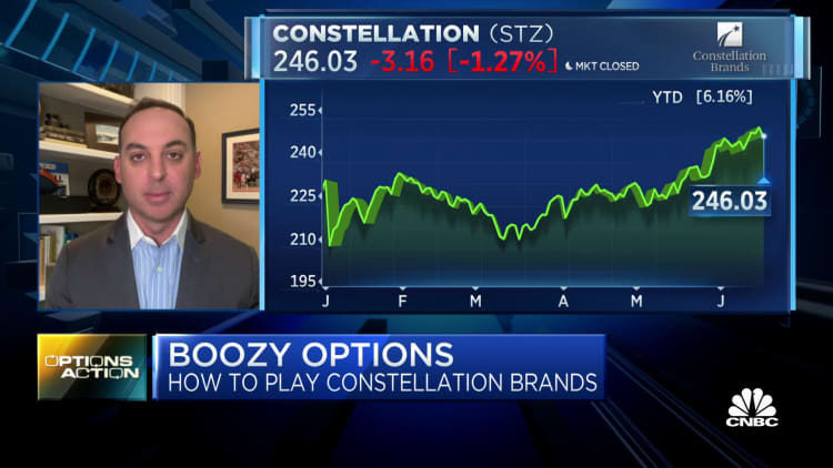 Options Action: Sipping on Constellation Brands options as the beer maker hopes to bubble