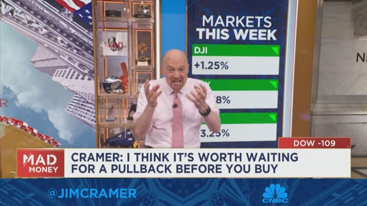 I would use any upcoming sell-off as a chance to get into the stock market, say Jim Cramer