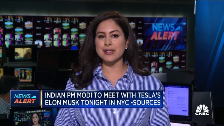 Elon Musk will meet with Indian Prime Minister Narendra Modi on Tuesday