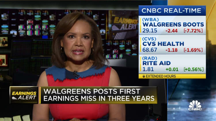 Walgreens earnings tumble on lower Covid demand