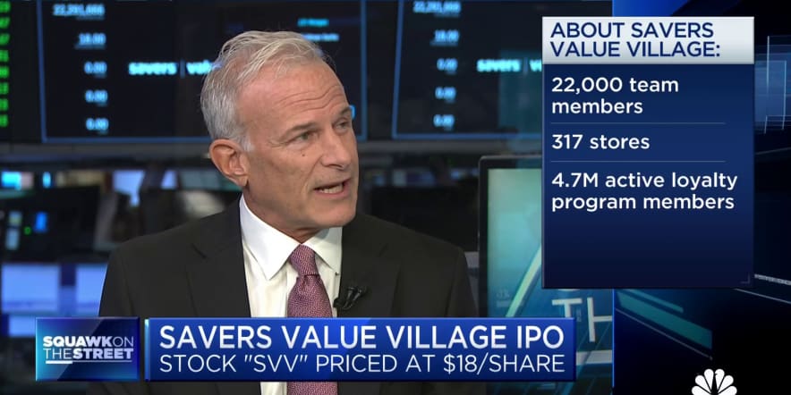 Savers Value Village CEO Mark Walsh on IPO offering, thrift shopping trend