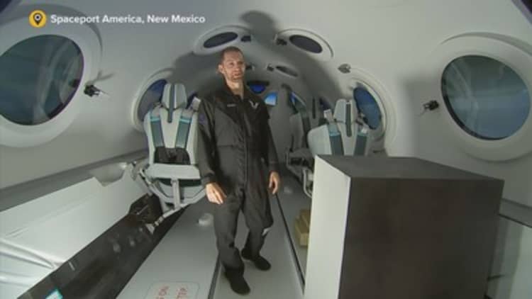 Virgin Galactic astronaut demos what tourists can expect aboard commercial spacecraft