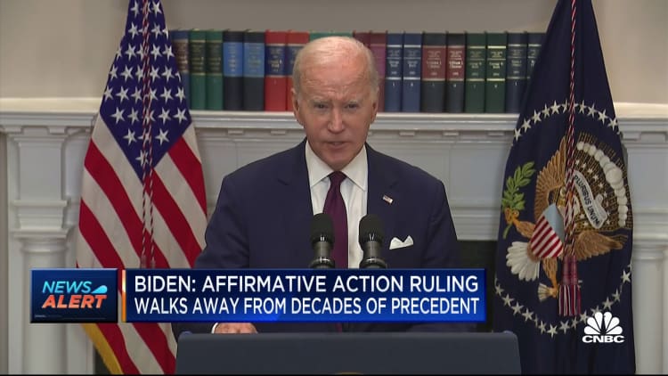 Biden slams Supreme Court affirmative action ruling