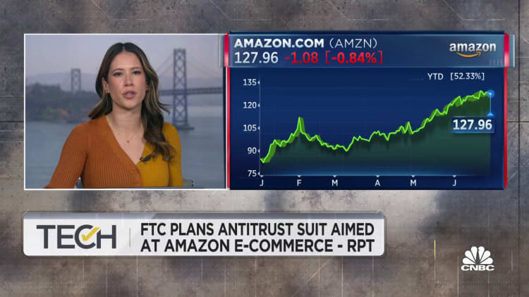 Amazon shares slide over FTC's antitrust case