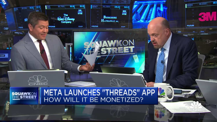 Jim Cramer on Meta's 'Threads' launch: Whatever Twitter can do, Zuck can do better