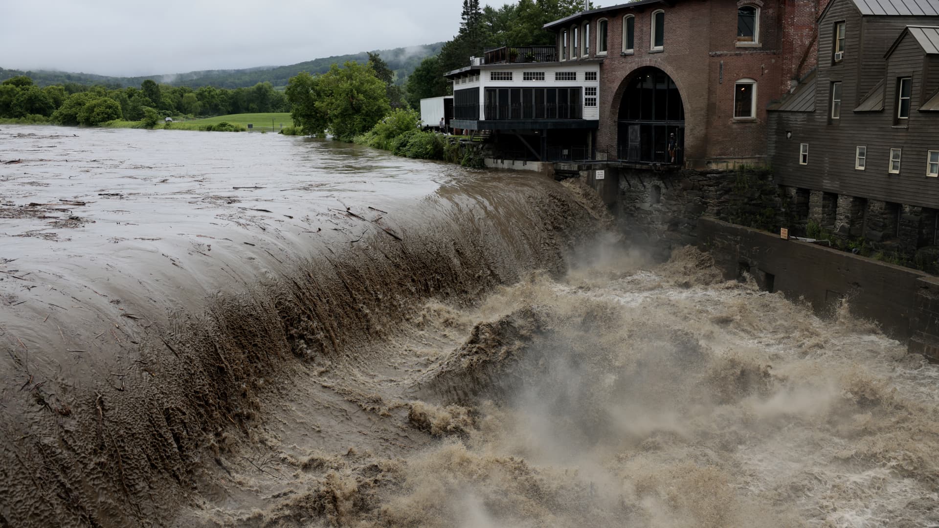 See images of the floods plaguing New York and New England