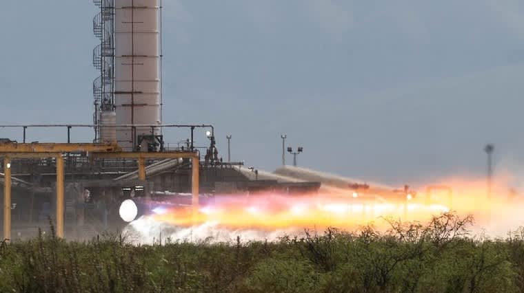 El motor cohete Blue Origin BE-4 de Jeff Bezos explota durante una prueba