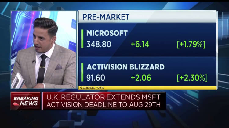 UK regulator extends deadline for Microsoft-Activision deal