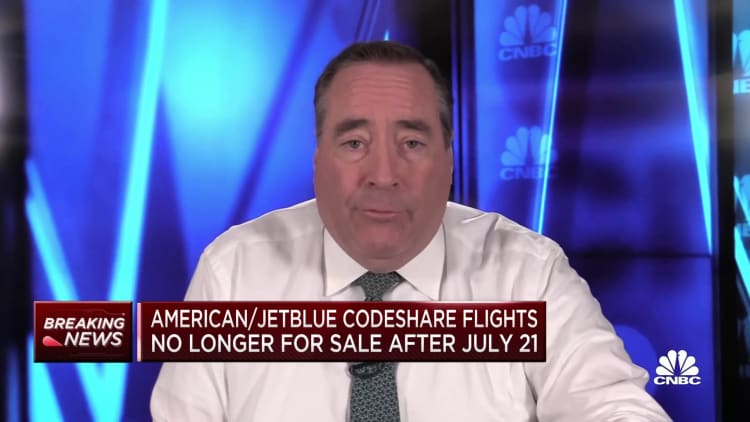 American, JetBlue will end mutual ticket sales after July 21