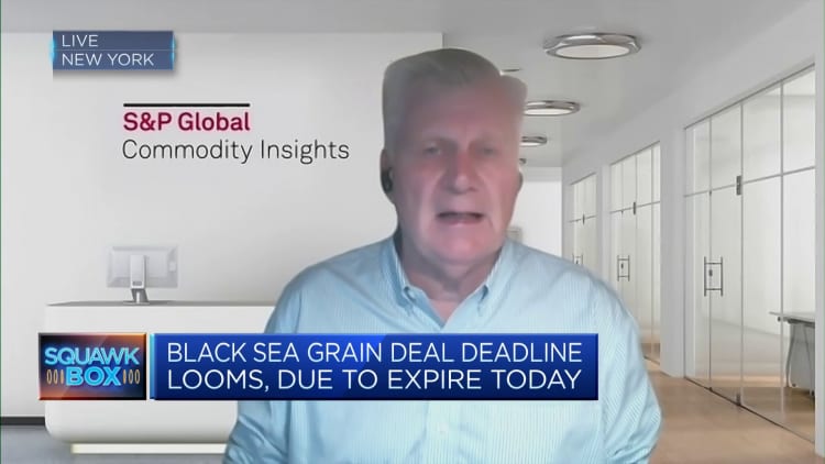 The market certainly thinks that the Black Sea grain deal is dead, S&P says
