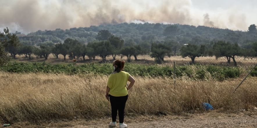 Soaring temperatures in Europe near record as wildfires rage in Greece and Swiss Alps