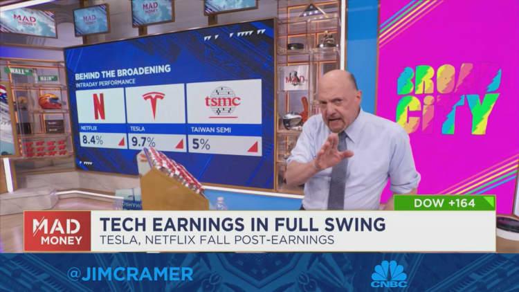 Jim Cramer recaps the post-earnings tech downturn